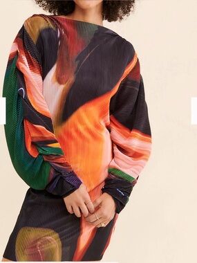 Rendoll zena Multicolor Abstract Women's Mini Dress Size S